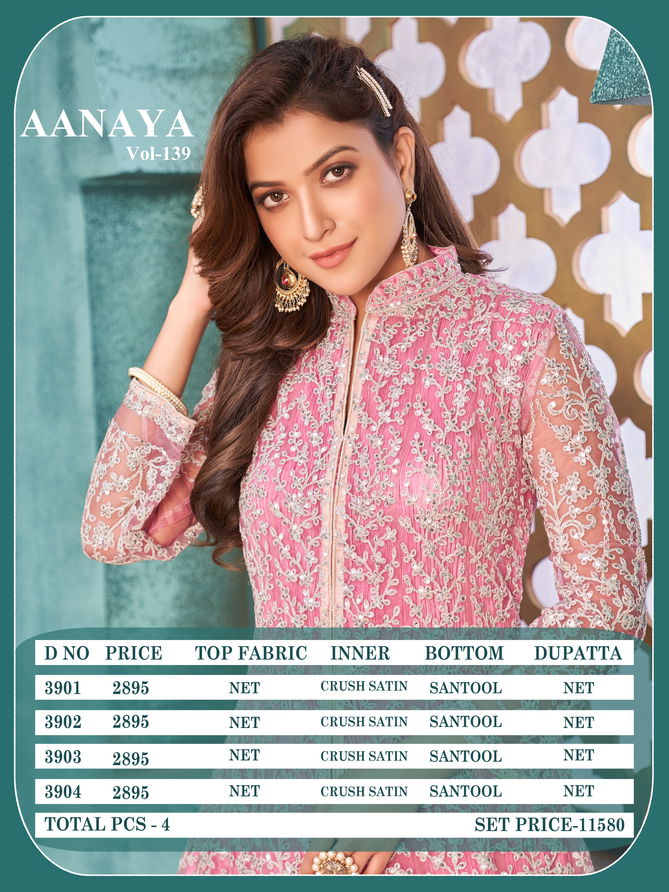 Aanaya Vol 139 Heavy Sequence Wedding Salwar Suits Catalog